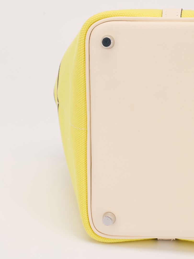 Cargo Picotin Lock 18 Jaune Citron Toile Goeland/Veau Swift With PHW 2022 U Stamp
