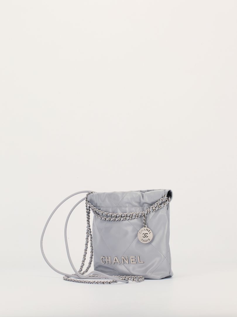 Light Grey Mini 22 Bag With SHW