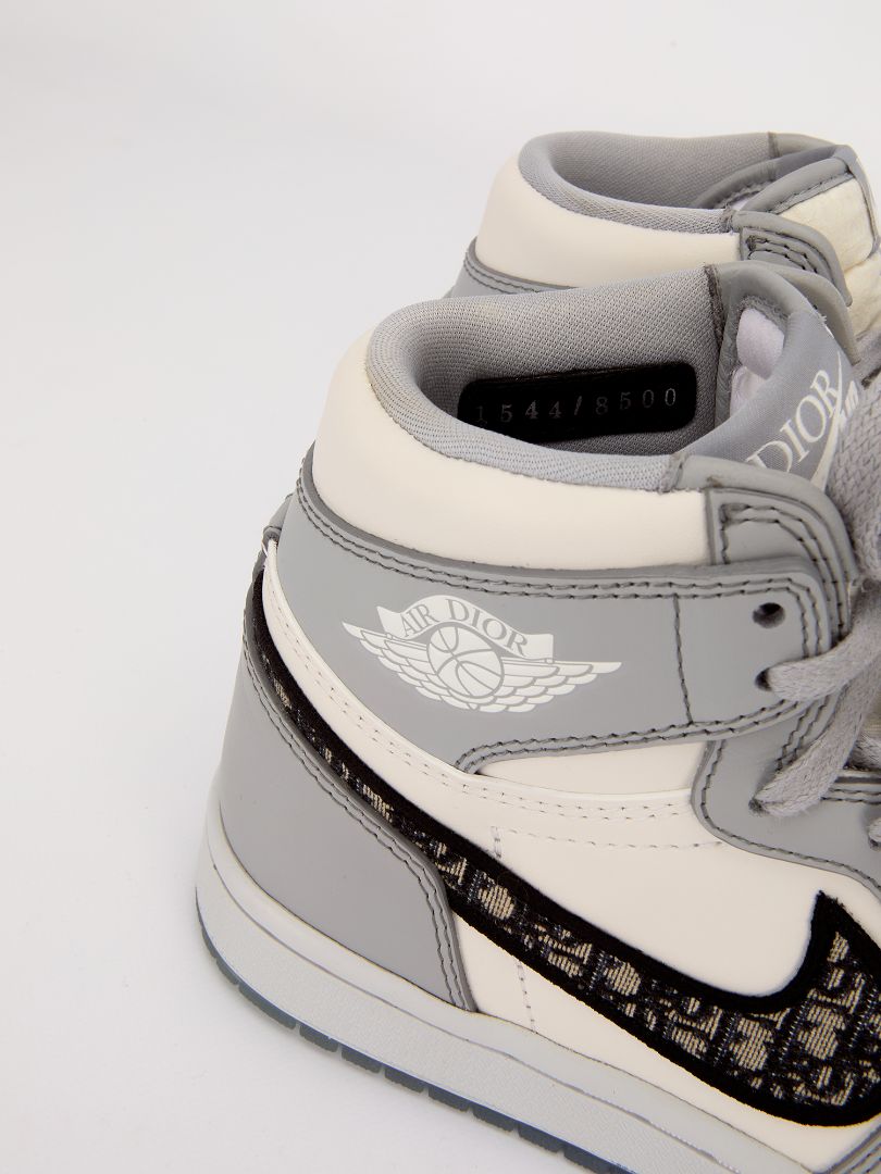 Grey & White Air Dior High Top Sneakers