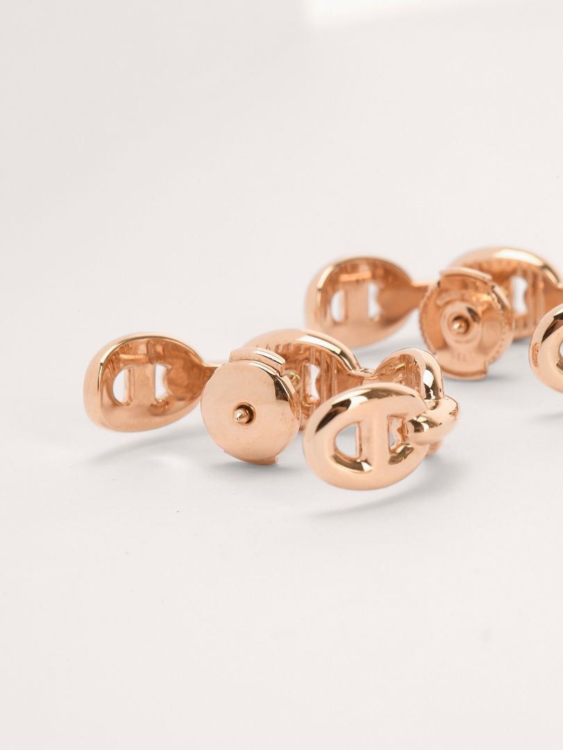 Rose Gold Chaine d'ancre Enchainee Earrings