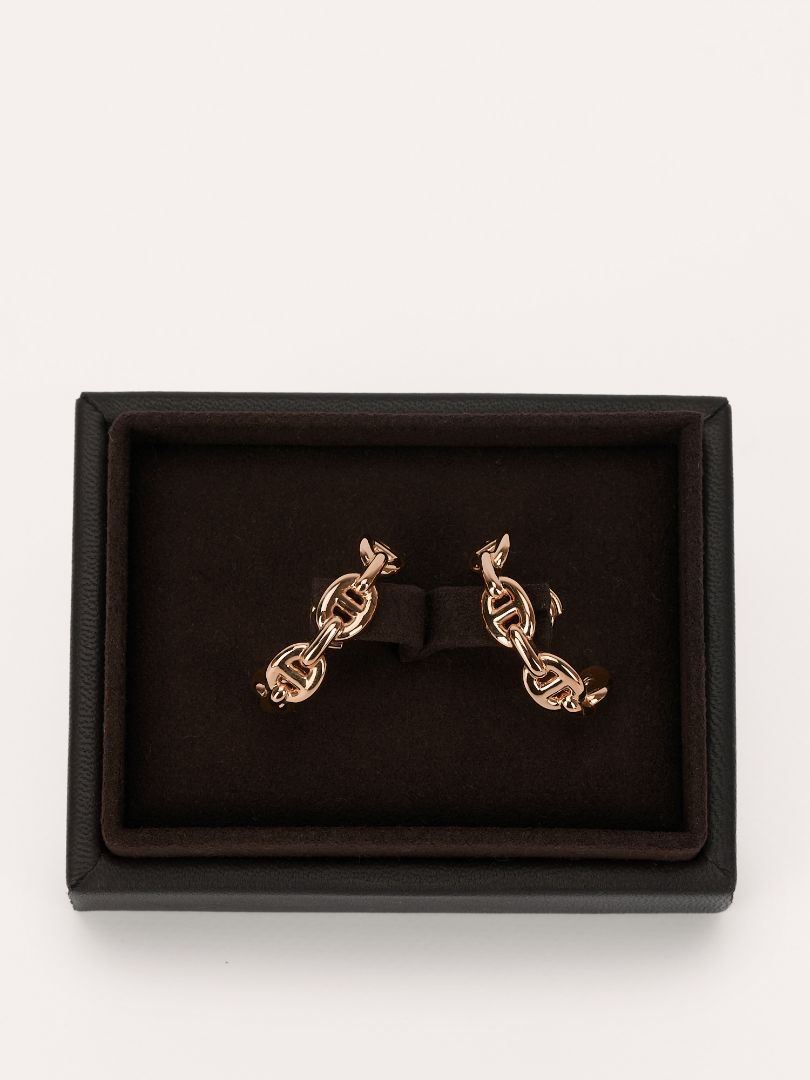 Rose Gold Chaine d'ancre Enchainee Earrings