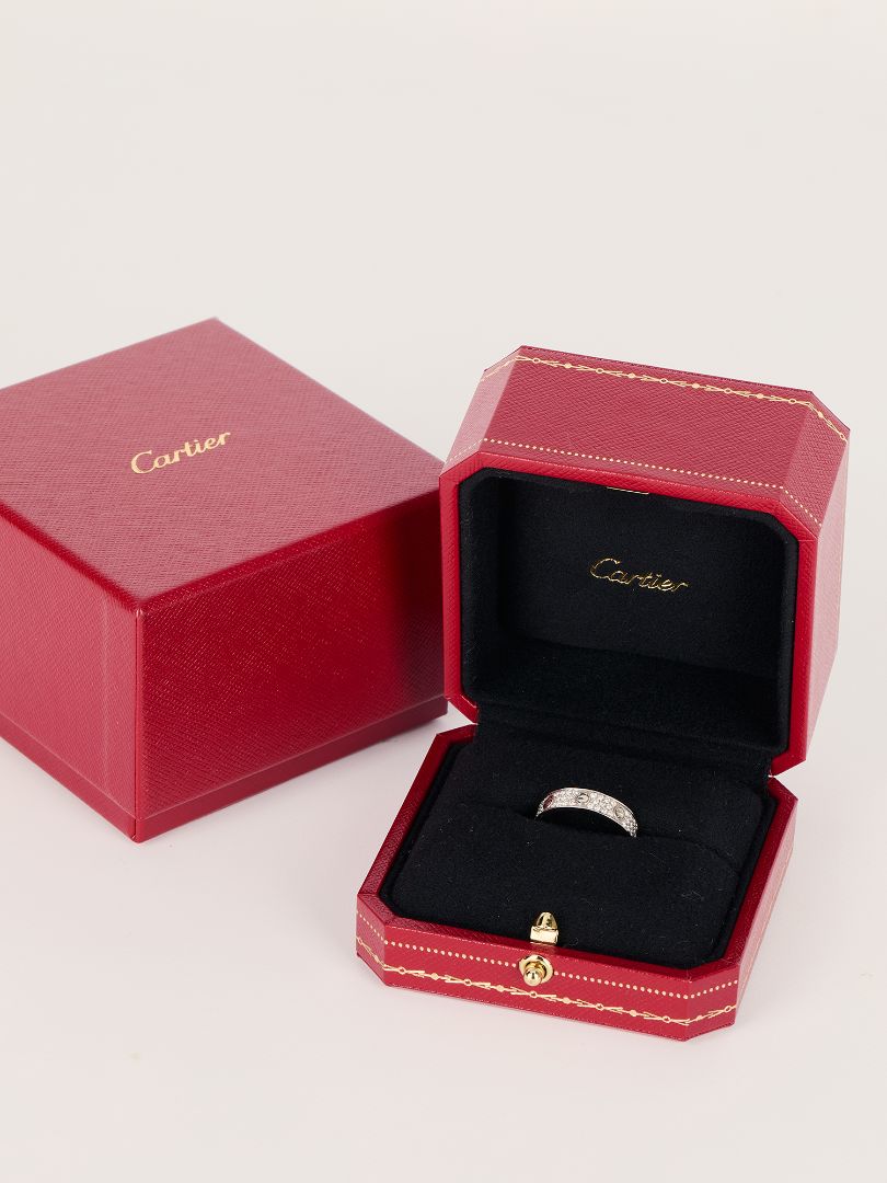 White Gold & Diamond Love Ring