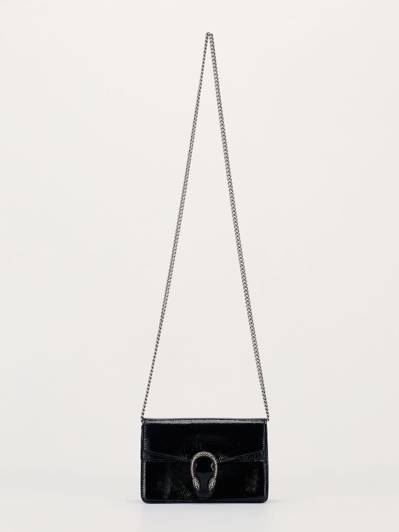Black Patent Mini Dionysus Mini Bag with SHW
