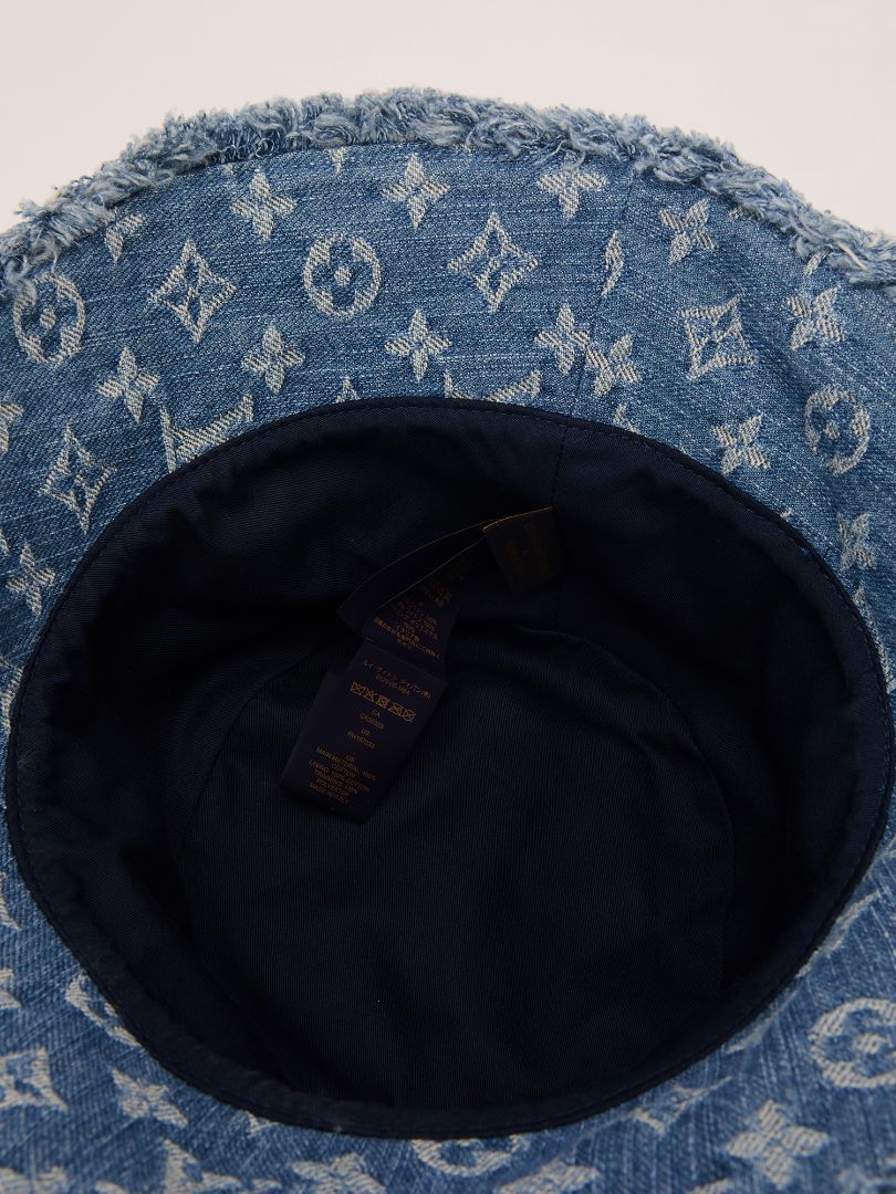 Blue Takashi Murakami Denim Cherry Bucket Hat S