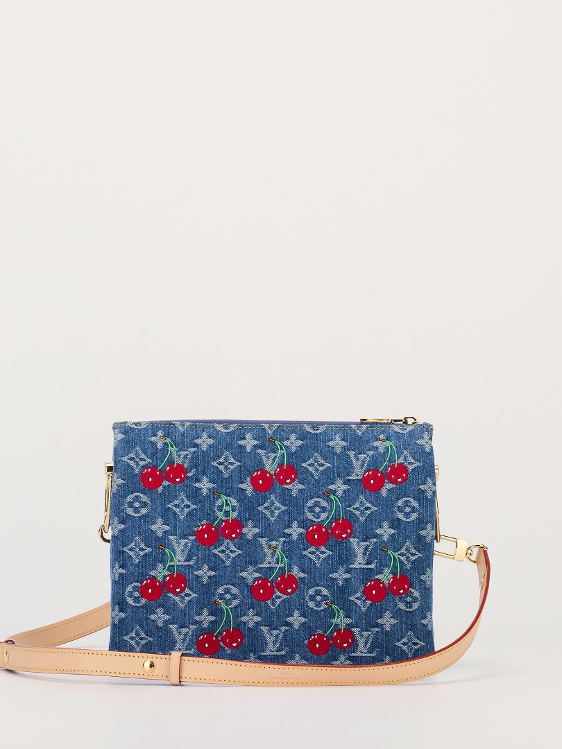 Takashi Murakami PM Cherry Coussin Denim Bag
