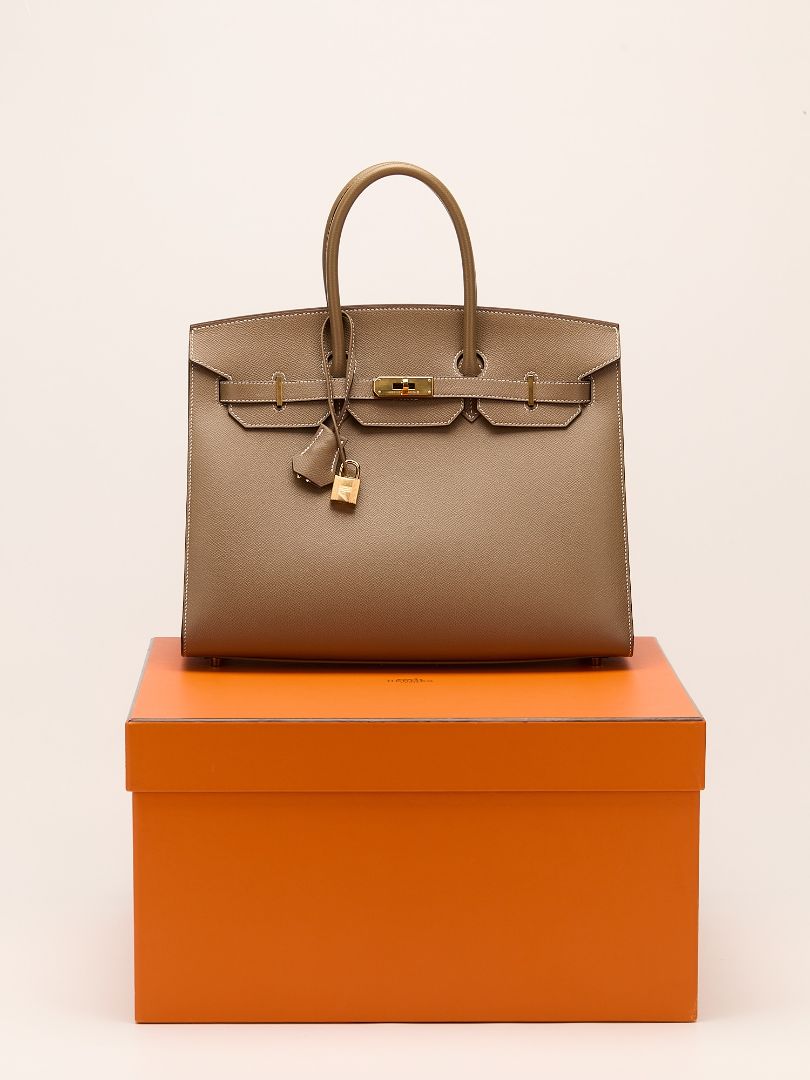 Birkin 35 Etoupe Veau Sellier Epsom With GHW 2021 Z Stamp