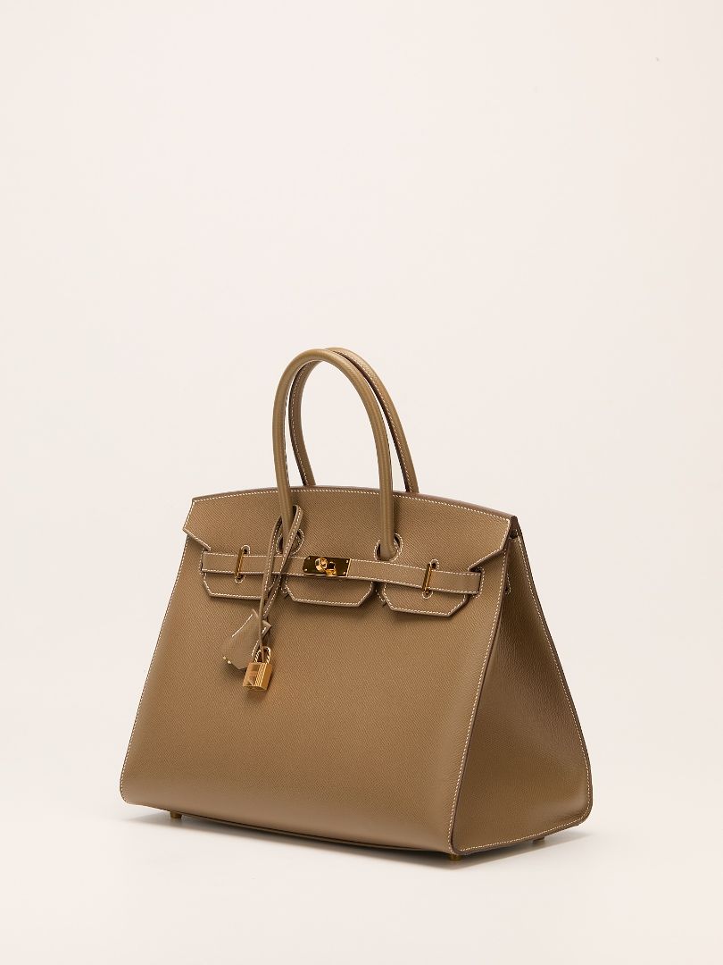 Birkin 35 Etoupe Veau Sellier Epsom With GHW 2021 Z Stamp