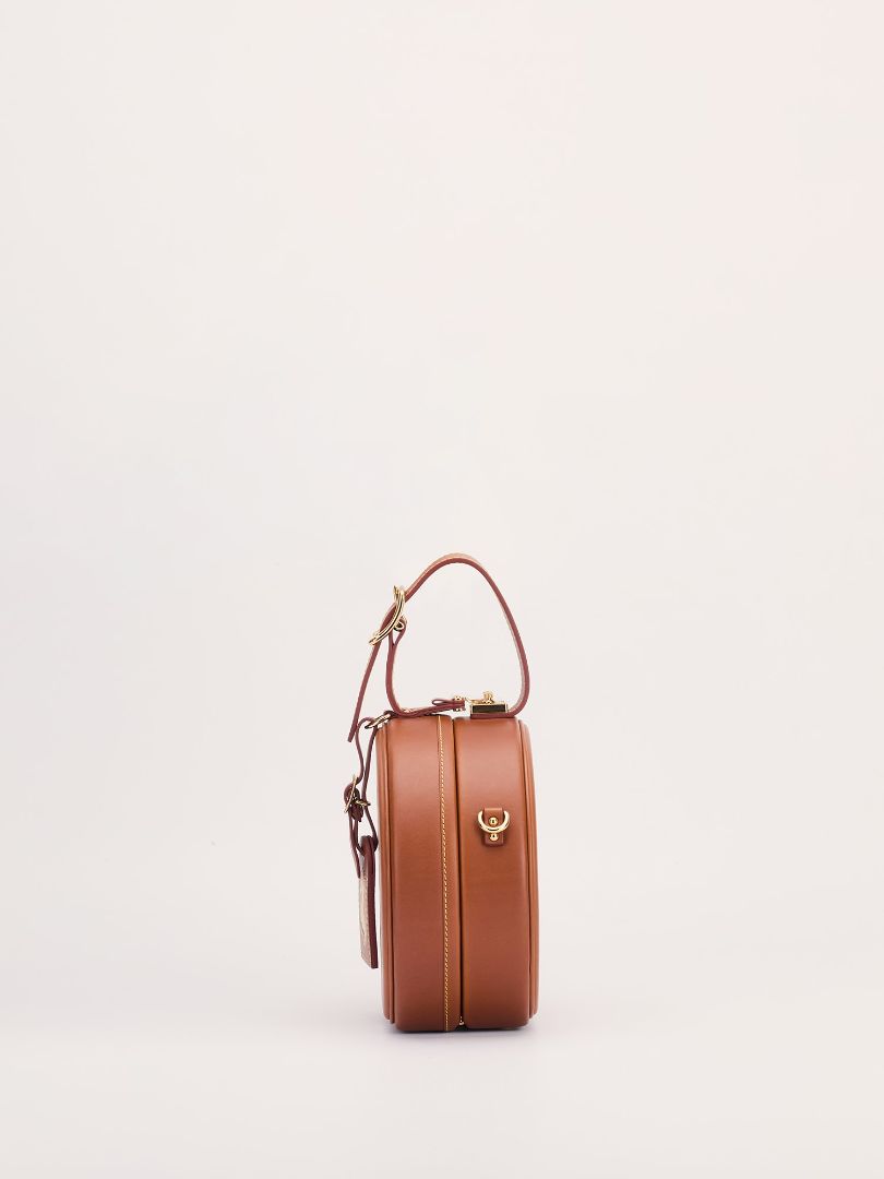 Brown Petite Boite Chapeau Catogram Bag With GHW
