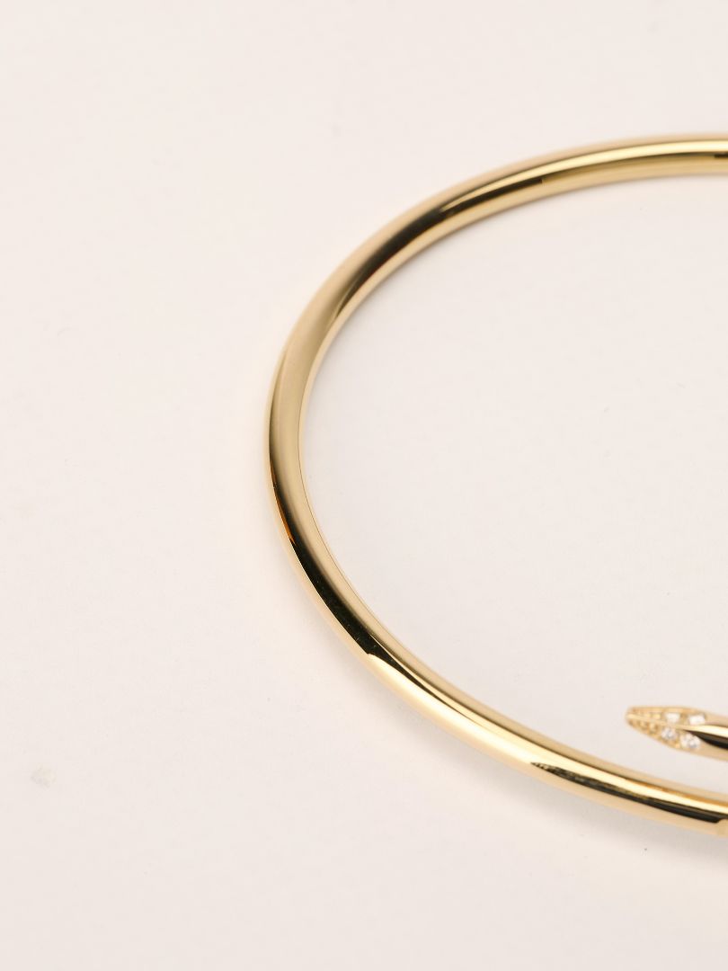 Yellow Gold Juste un Clou Bracelet Small Model Diamonds