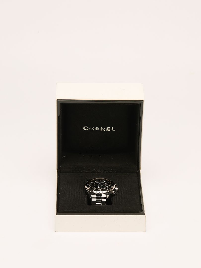 Black Ceramic J12 Chronograph with a Diamond Dial 41mm