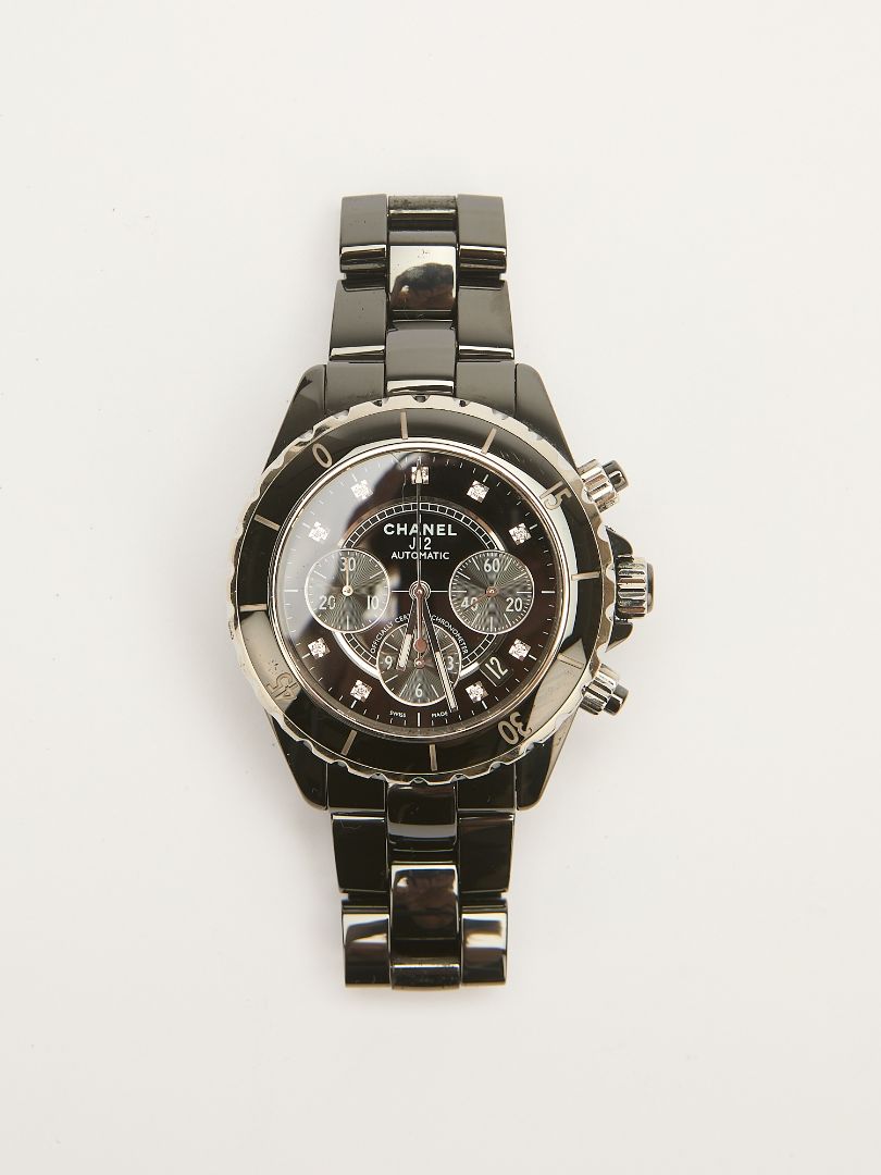 Black Ceramic J12 Chronograph with a Diamond Dial 41mm
