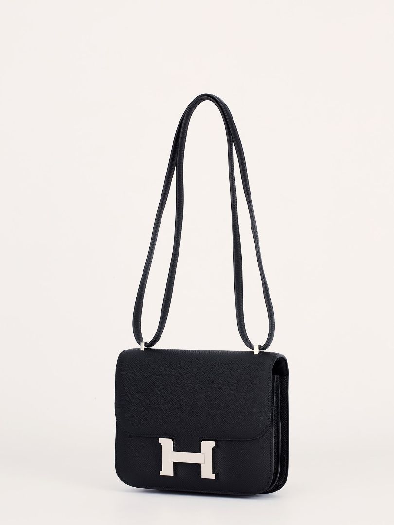Constance 18 Veau Epsom Noir With PHW 2026 G Stamp