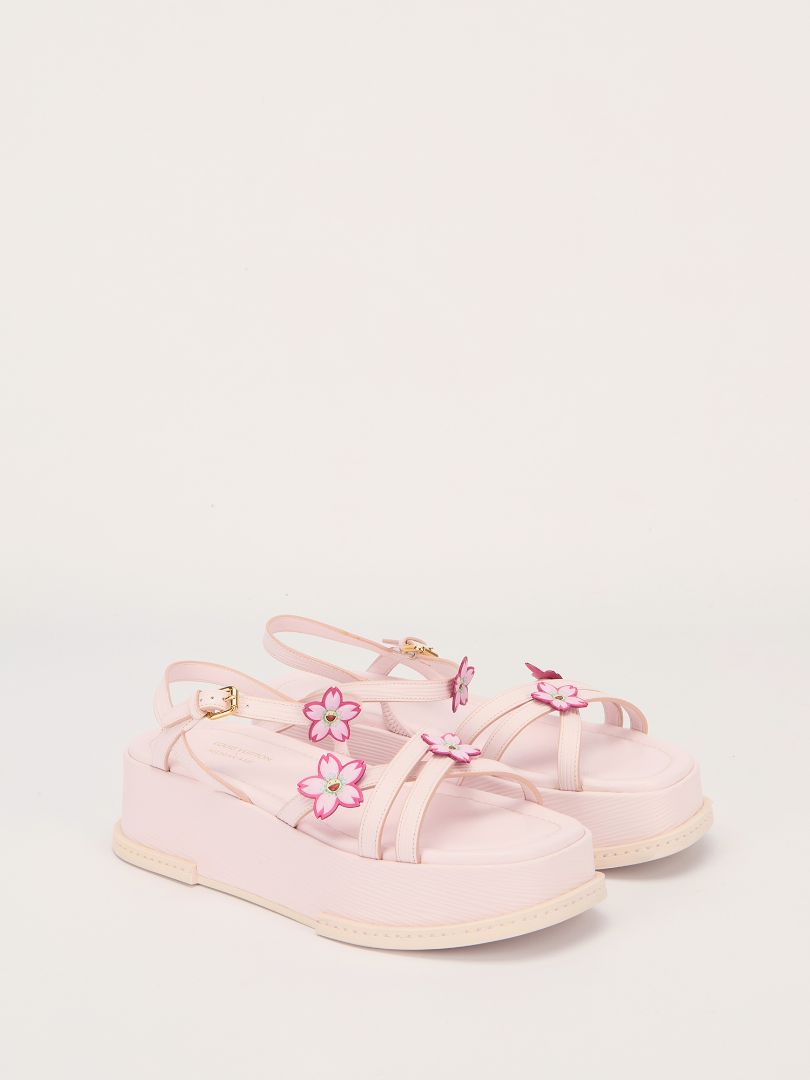 Ltd Edition Light Pink/Multi Takashi Murakami Maya Platform Sandals