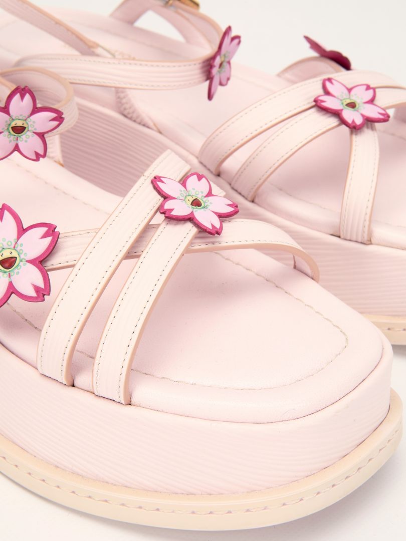 Ltd Edition Light Pink/Multi Takashi Murakami Maya Platform Sandals