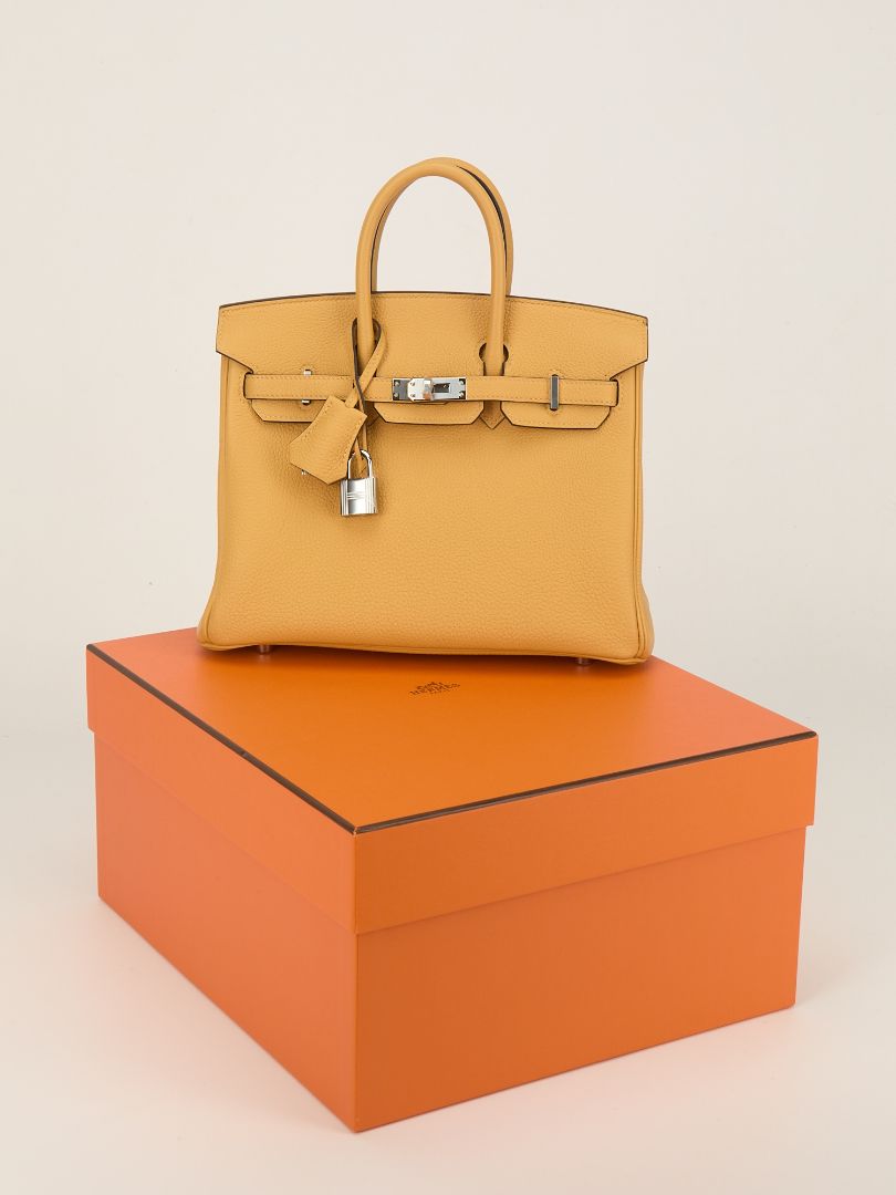 Birkin 25 Paille Veau Togo With PHW 2025 K Stamp