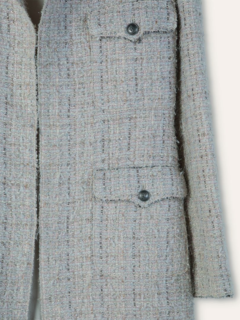 Pink & Silver Vintage Tweed Jacket