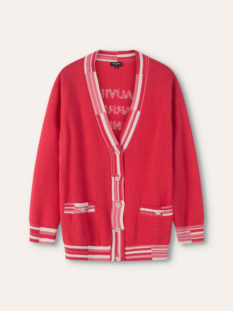 Pink Cashmere Biarritz Venise Cardigan
