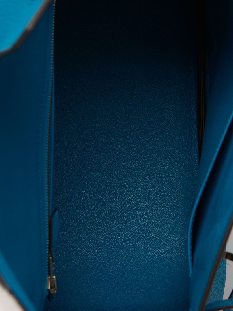 Birkin 25 Blue Zanzibar Veau Togo With PHW 2017 A Stamp