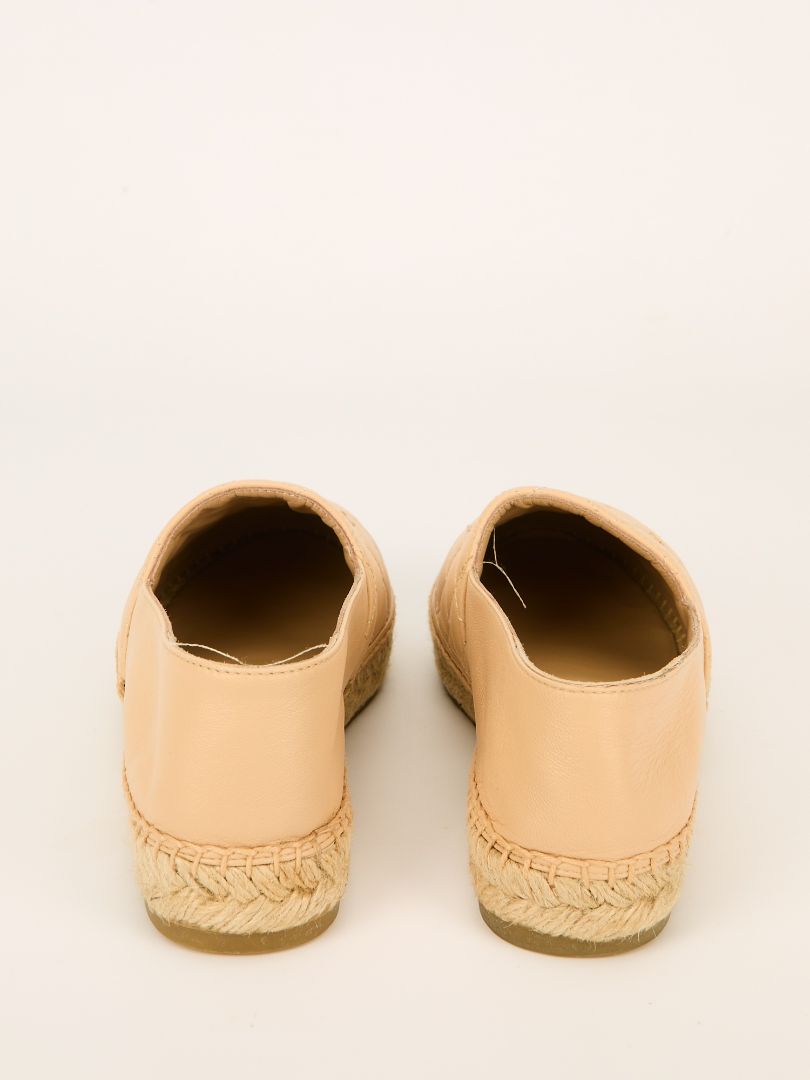 Beige Quilted Espadrilles