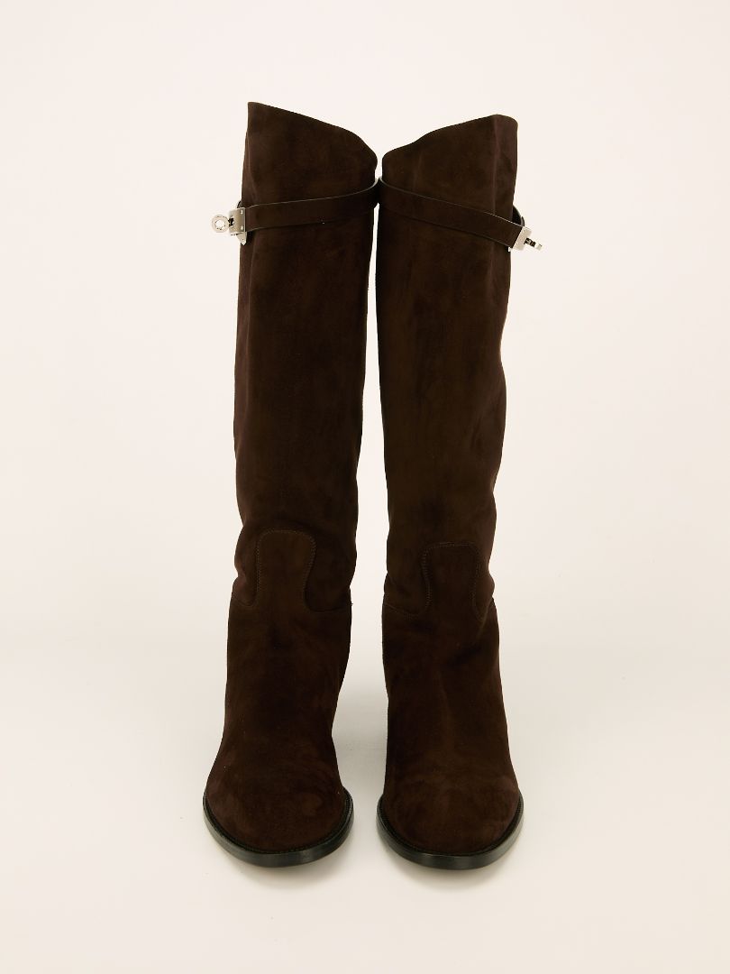 Marron Ébène Jumping Supple Suede Boots