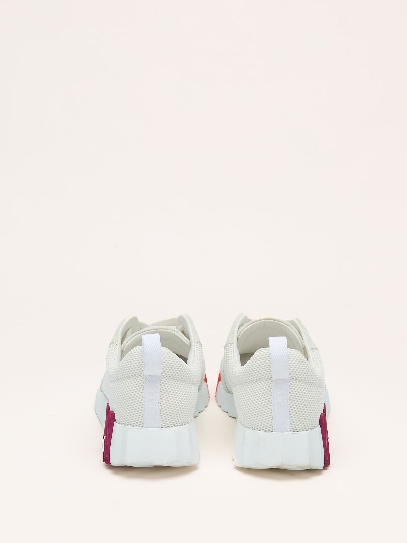 Blanc & Multi Coloured Mesh Bouncing Sneaker