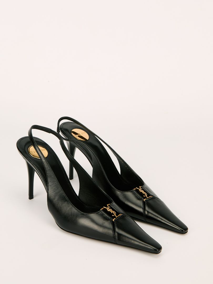 Black Babylone Breteuil Slingback Pumps
