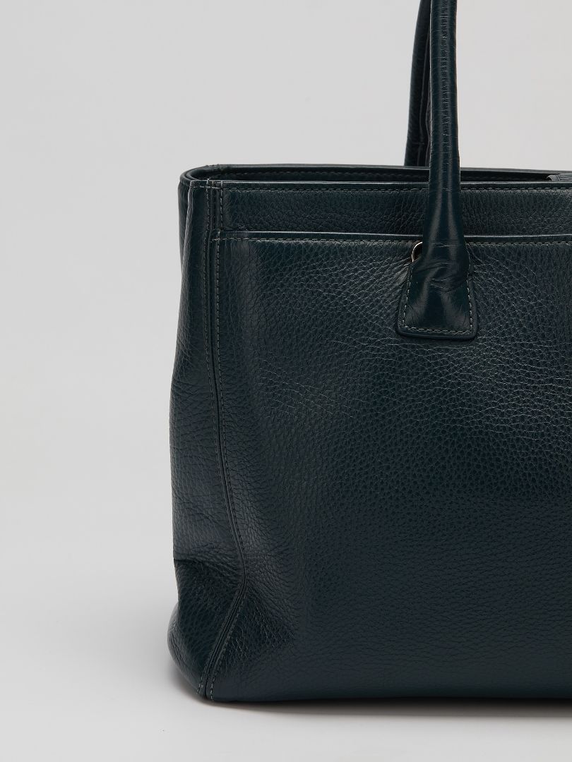 Petrol Blue Cerf Executive Tote with SHW