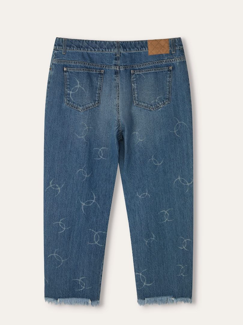 Blue Straight Logo Jeans