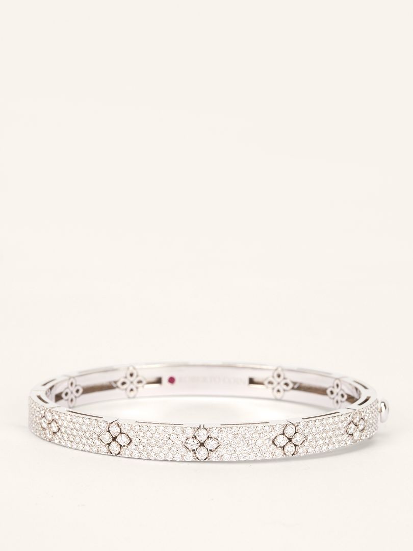 White Gold & Diamonds Small Love In Verona Diamond Bangle
