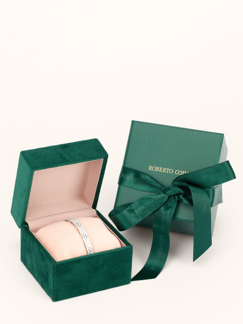 White Gold & Diamonds Small Love In Verona Diamond Bangle