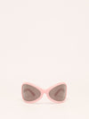 Pastel Pink Oversized Round Frame Sunglasses