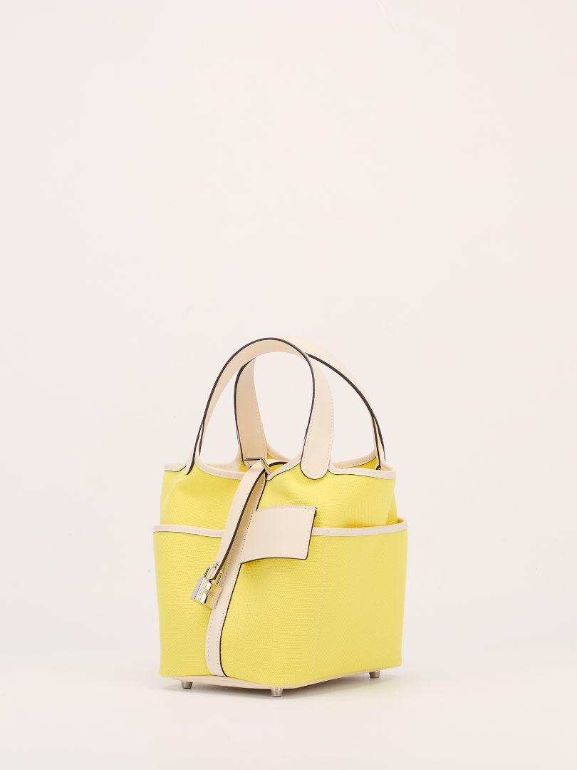 Cargo Picotin Lock 18 Jaune Citron Toile Goeland/Veau Swift With PHW 2022 U Stamp