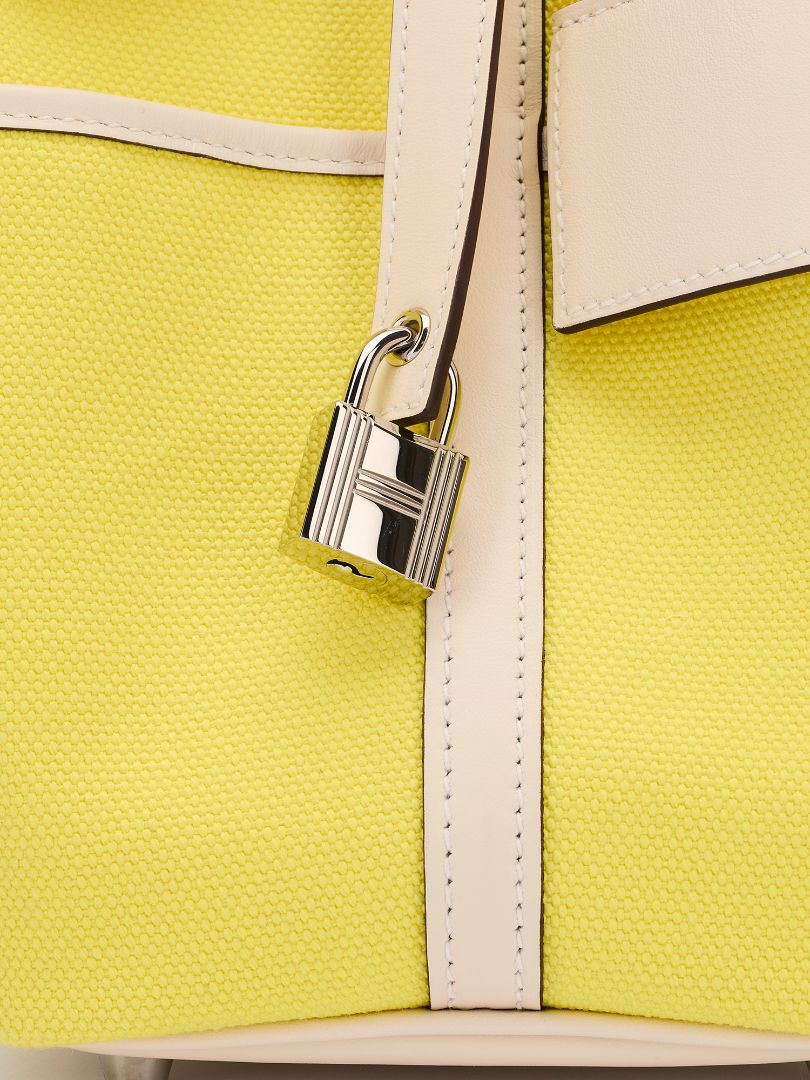 Cargo Picotin Lock 18 Jaune Citron Toile Goeland/Veau Swift With PHW 2022 U Stamp