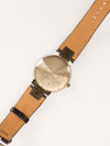 Silver & Navy Q1E01 Tambour Slim Monogram Watch