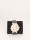 Silver & Navy Q1E01 Tambour Slim Monogram Watch