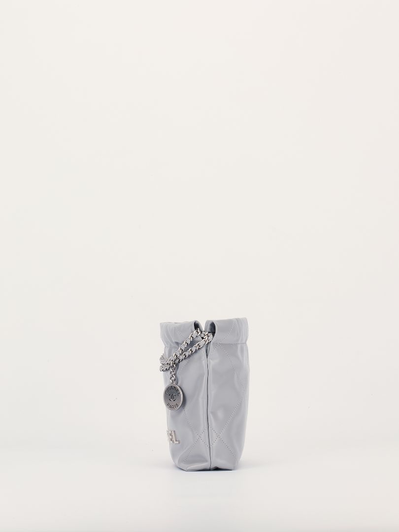 Light Grey Mini 22 Bag With SHW