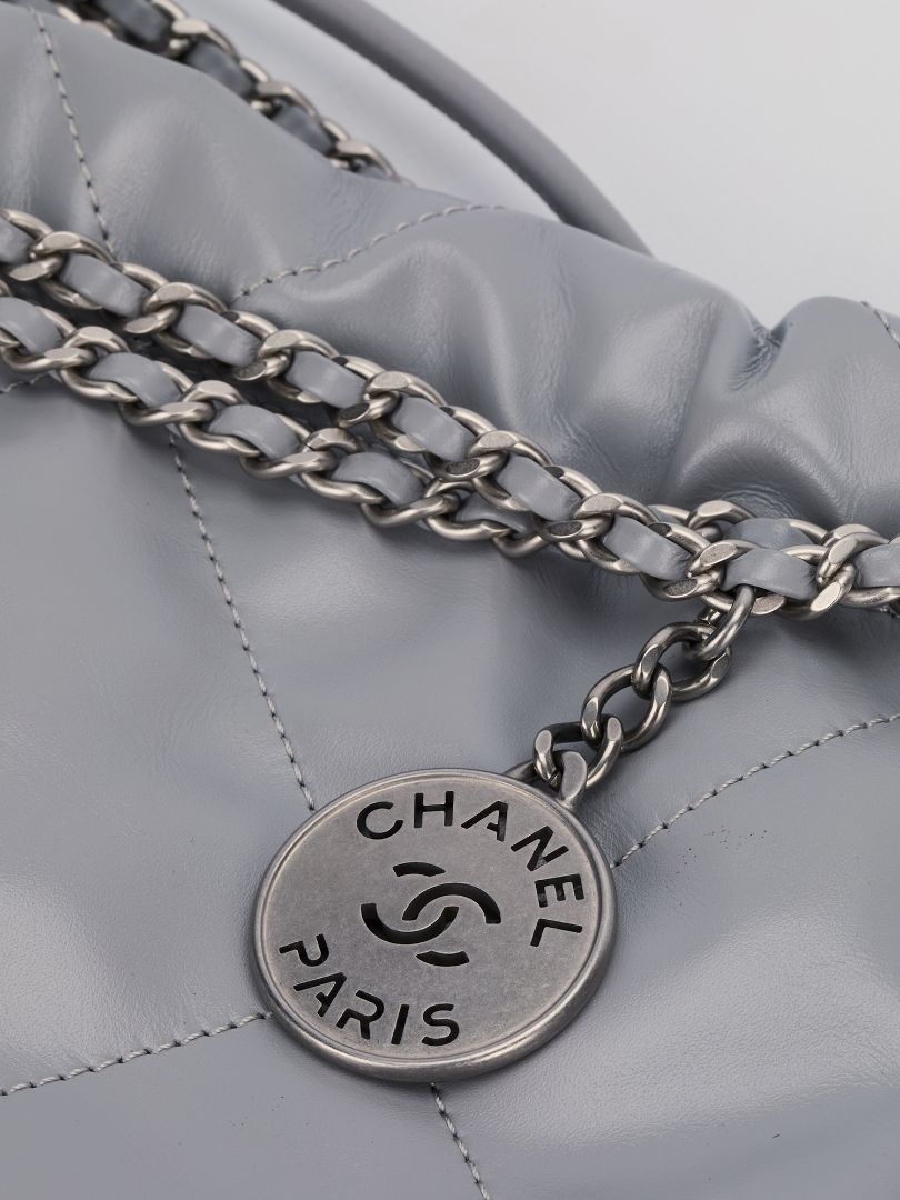 Light Grey Mini 22 Bag With SHW