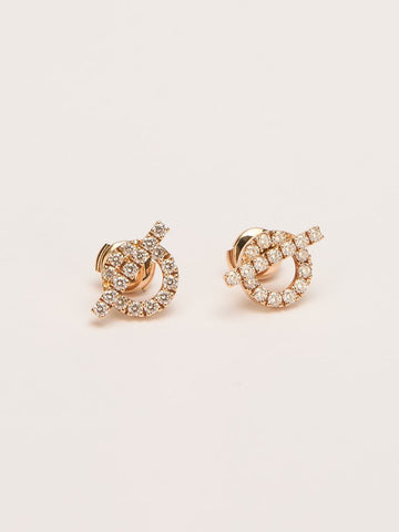 18kt Rose Gold With Diamonds Finesse Earrings