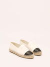 Black & White Lambskin CC Espadrilles