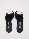 Black & White Camellia Mules
