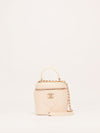 White CC Logo Vanity Case With GHW