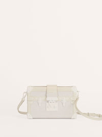 White Epi Leather Petite Malle Bag