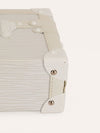 White Epi Leather Petite Malle Bag