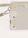 White Epi Leather Petite Malle Bag