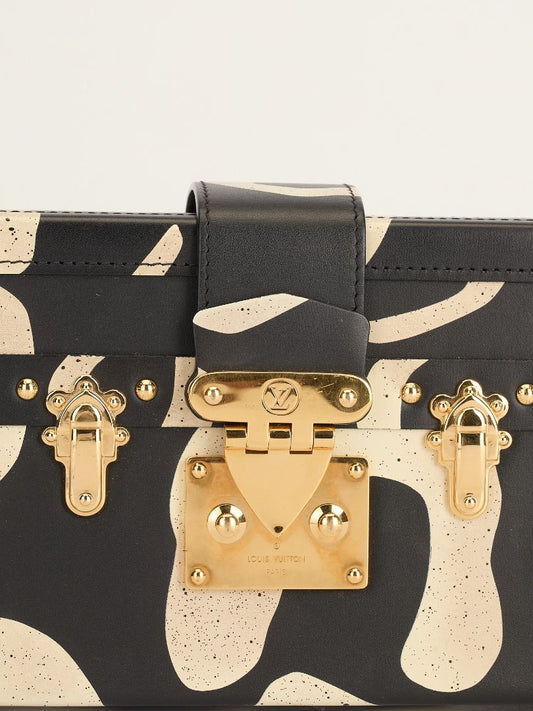 Black & White Patterned  Petite Malle Bag