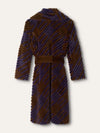 Brown & Purple Reversable Mink Fur Instarsia Coat