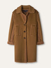 Fall 2018 Brown Shearling Longline Coat