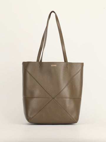 Dark Khaki Medium Puzzle Fold Tote