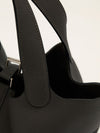 Picotin 22 Gris Meyer Taurillon Clemence Leather Handbag With PHW