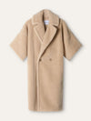 Beige Capped Sleeve Teddy Bear Coat